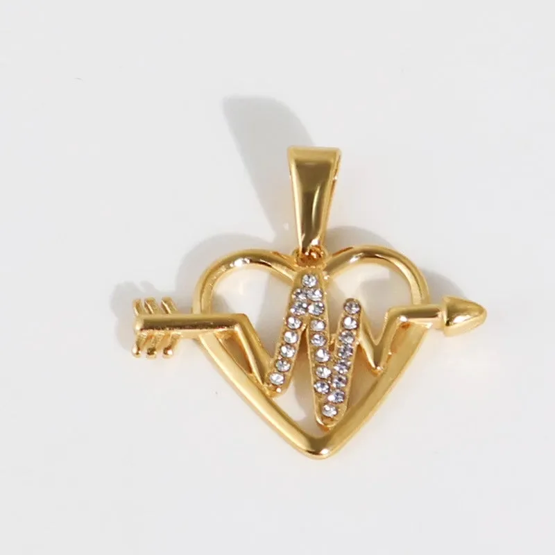 1 Piece 304 Stainless Steel 316 Stainless Steel  Water Droplets Waves Heart Shape Pendant