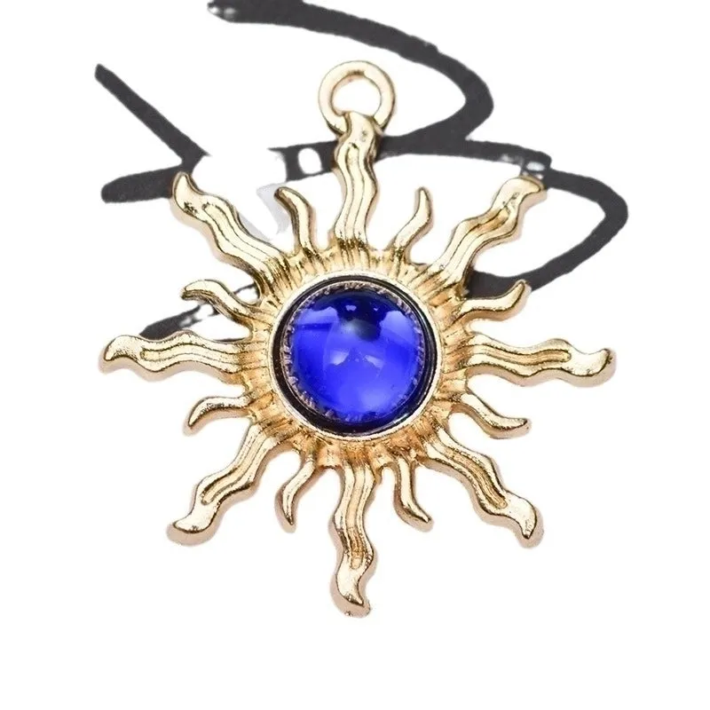 10 Pcs/package Simple Style Sun Alloy Plating Inlay Jewelry Accessories