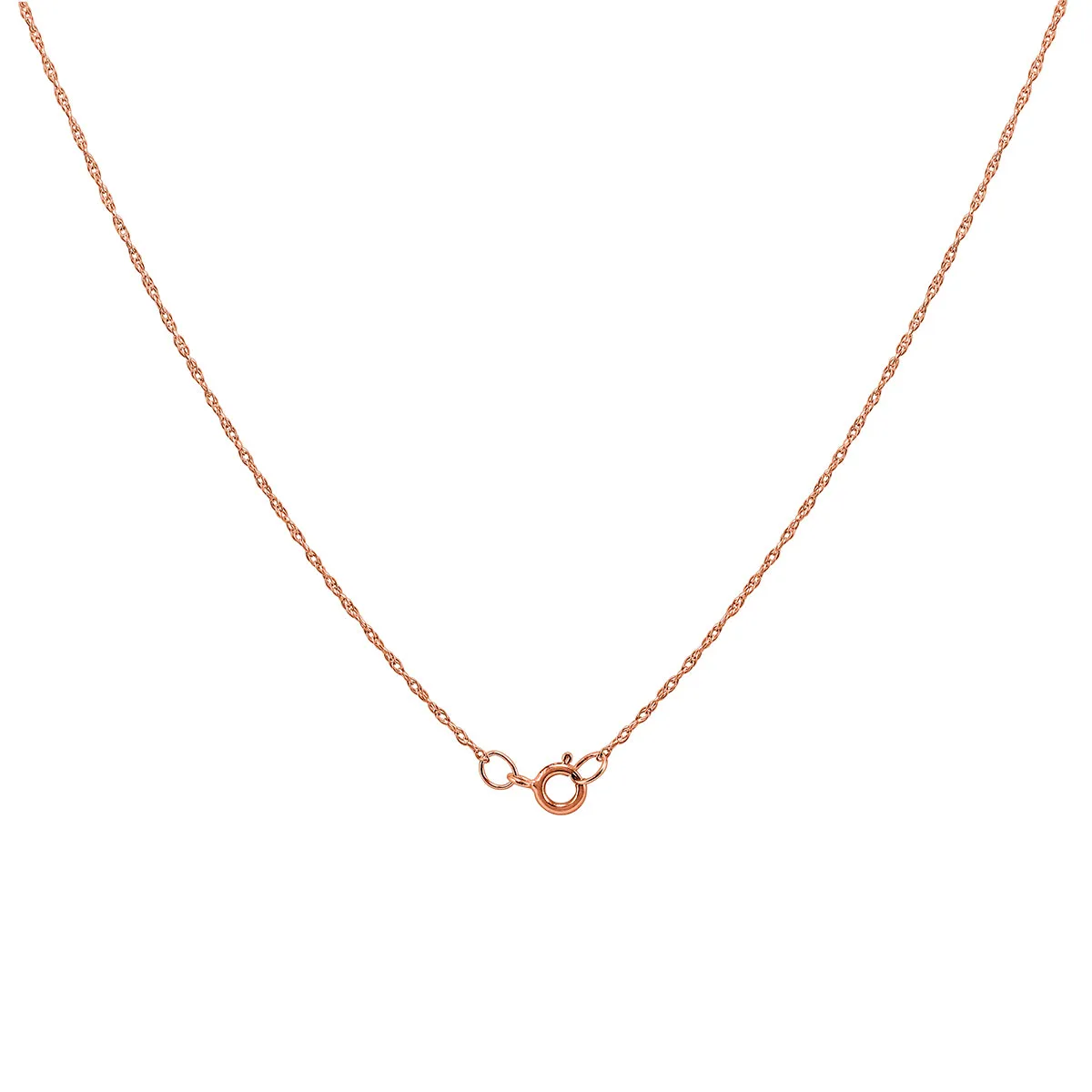 14K Rose Gold 20" Rope Chain With Spring Ring Clasp