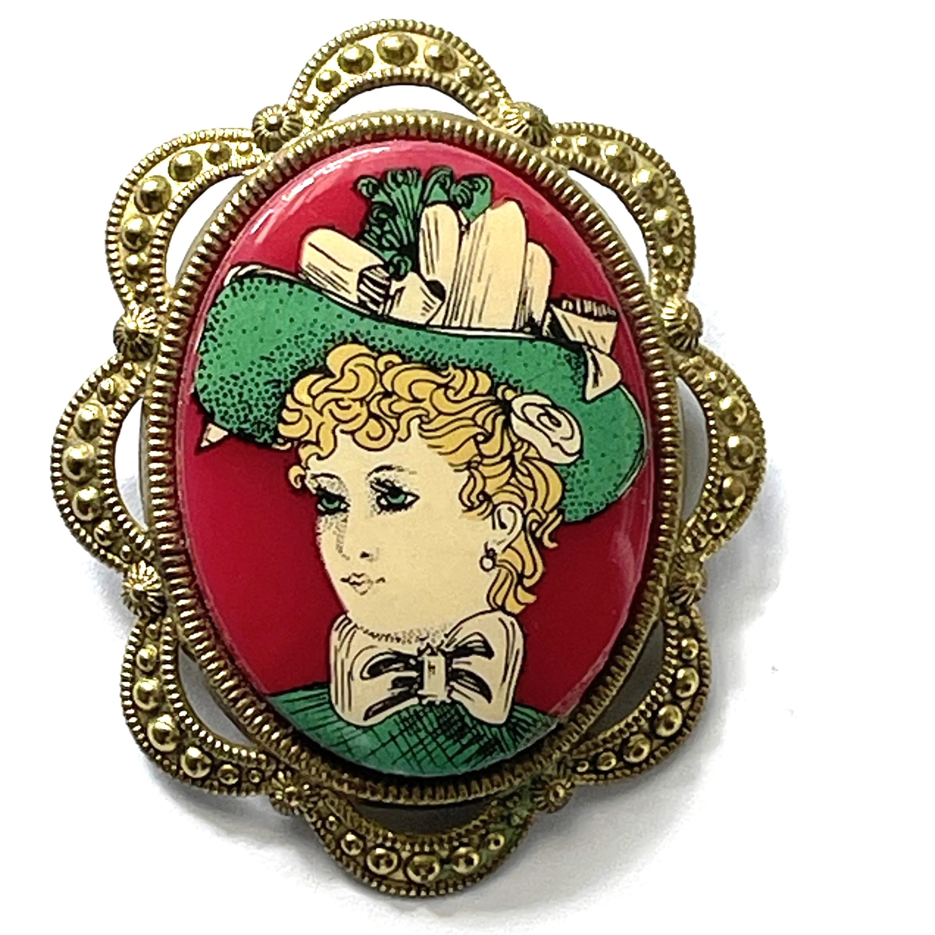 1960's Serigraphy Lea Stein Vintage Brooch