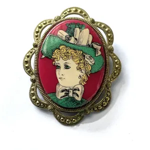 1960's Serigraphy Lea Stein Vintage Brooch
