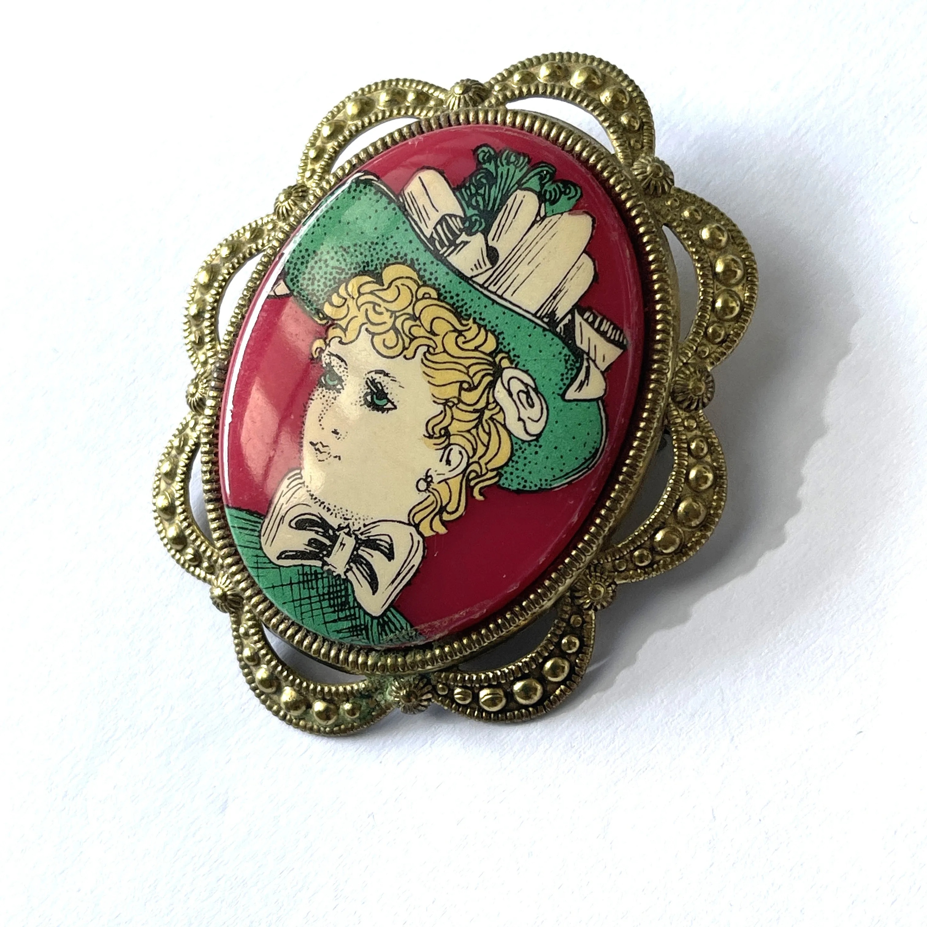 1960's Serigraphy Lea Stein Vintage Brooch