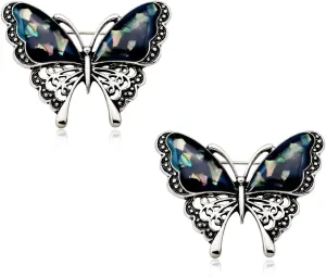 2 Pieces Butterfly Brooches for Women Animal Brooch for Women Insect Pin Vintage Rhinestone Inlaid Butterfly Brooch Fashion Shawl Pin Clip Badge Corsage Brooches Decoration Gift for Women Girls