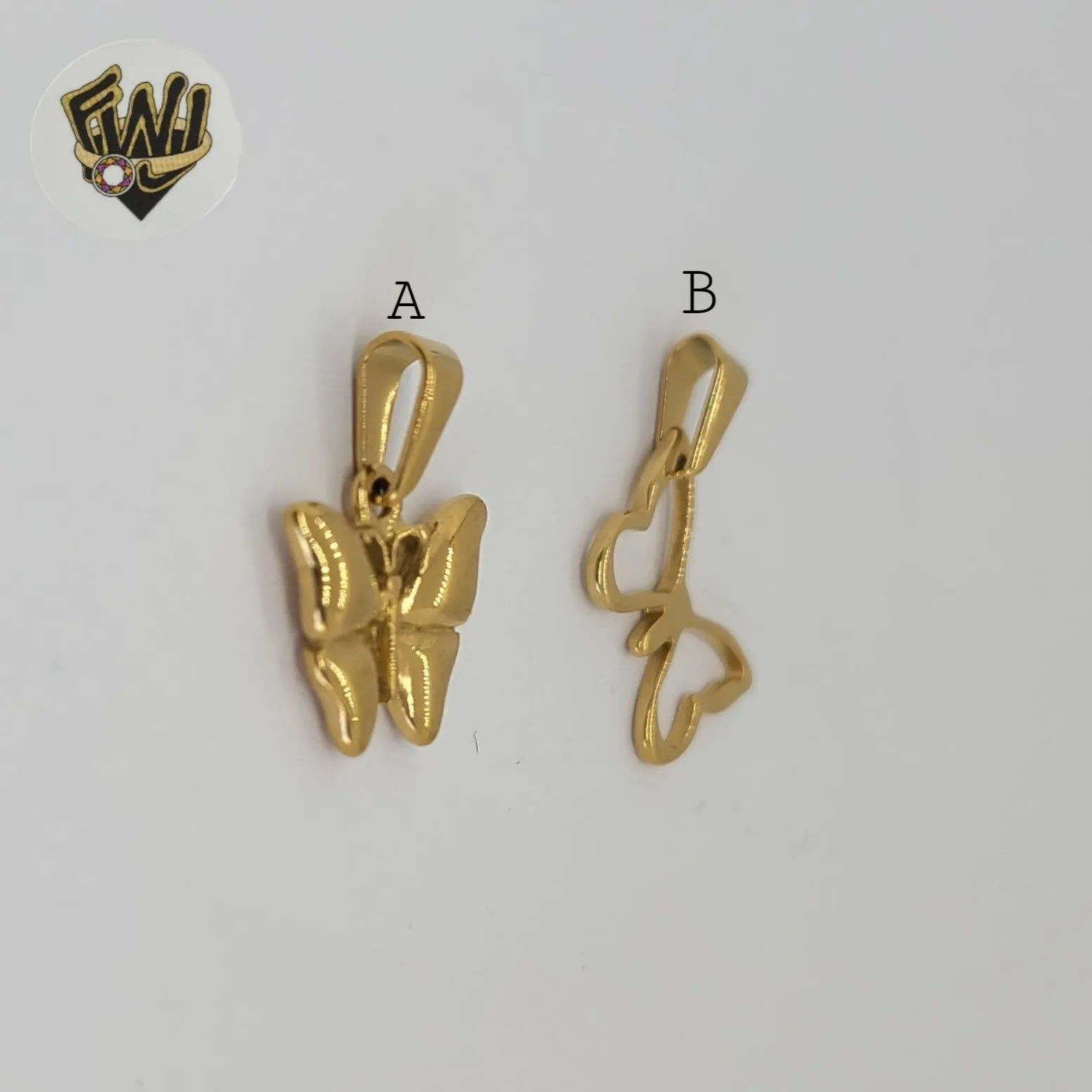 (4-2008) Stainless Steel - Butterfly Pendants.