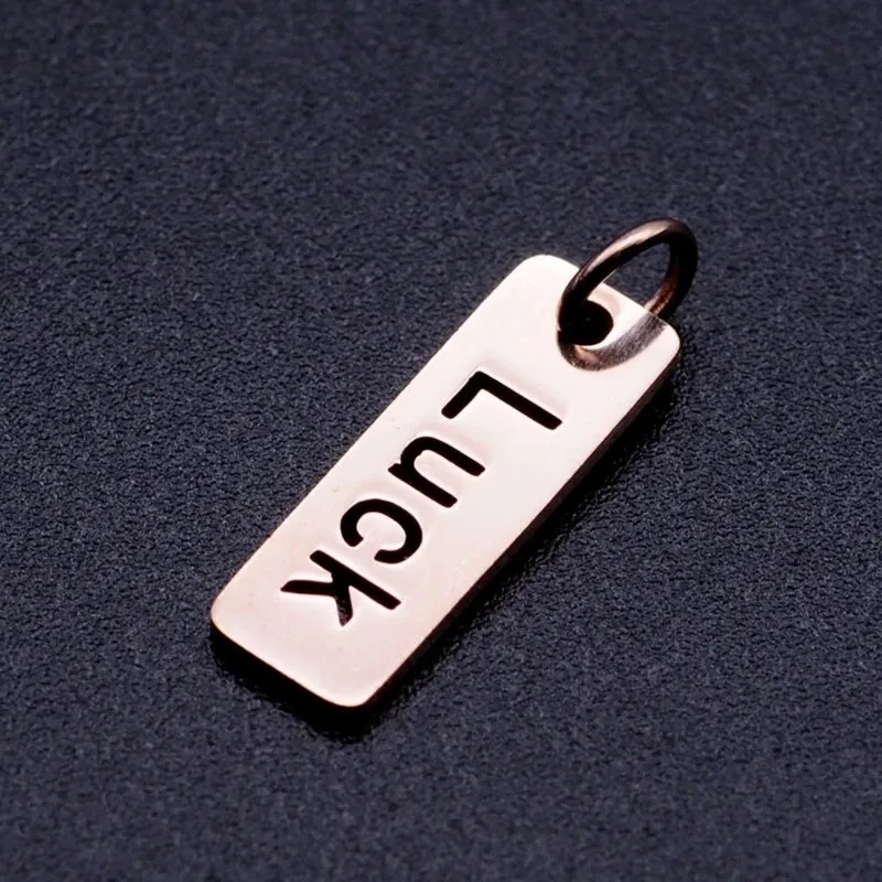 5 Pieces Stainless Steel Titanium Steel 18K Gold Plated Rose Gold Plated Letter