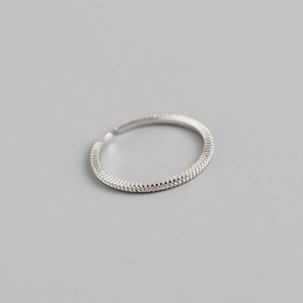 925 Sterling Silver Minimalist Women Geometric Silver Polishing Rings