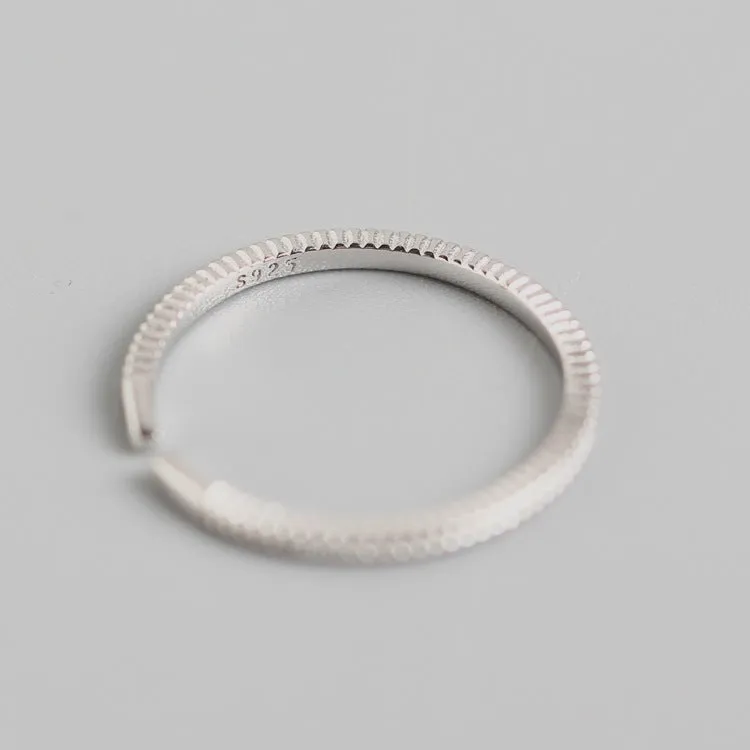 925 Sterling Silver Minimalist Women Geometric Silver Polishing Rings