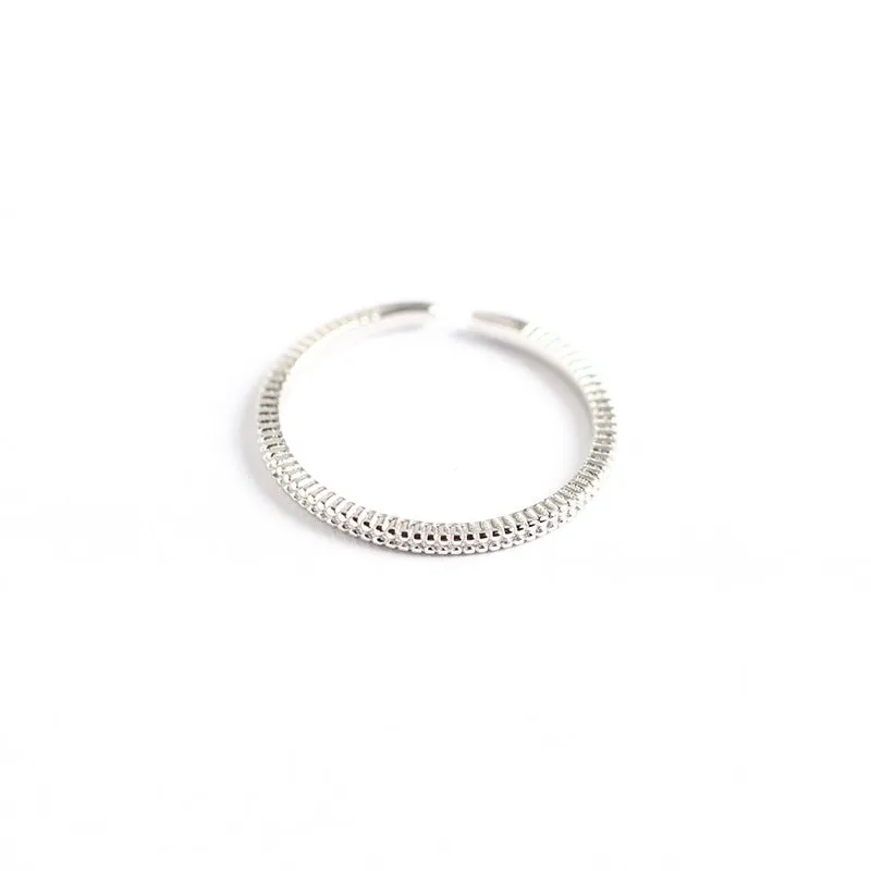 925 Sterling Silver Minimalist Women Geometric Silver Polishing Rings
