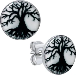 Body Candy 20G 316L Steel Glow in Dark Tree of Life Stud Earrings for Women Stud Set Pierced Post Fashion Earrings Women