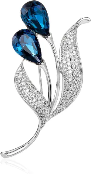 Crystal Brooch Pins for Women Fashion,Flower Vintage Pins,Happy Birthday Gift2202058-