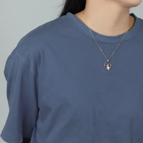 Cute Rope Skipping Cat Necklace