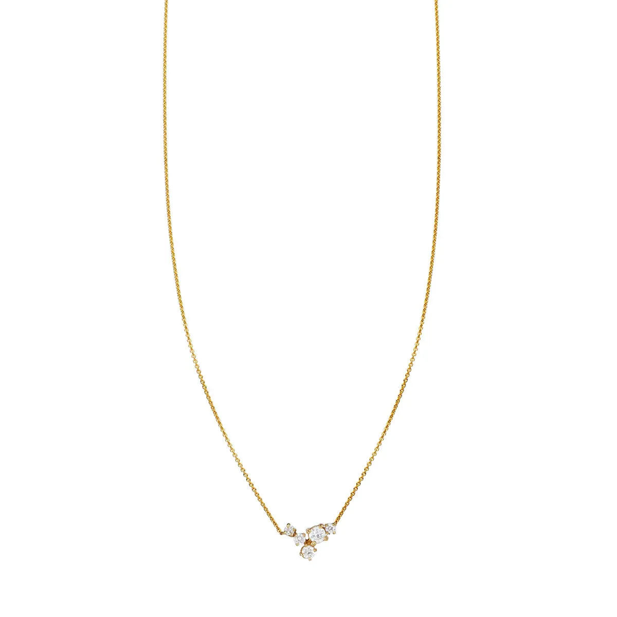 Diamond Bubble Cluster Necklace