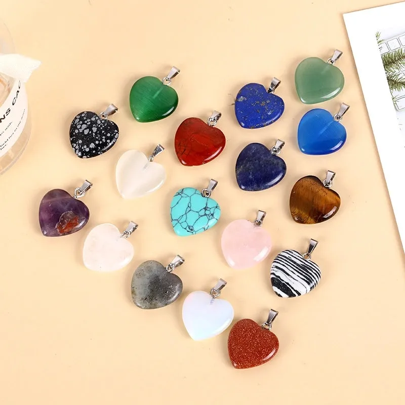 Elegant Simple Style Heart Shape Crystal Charms