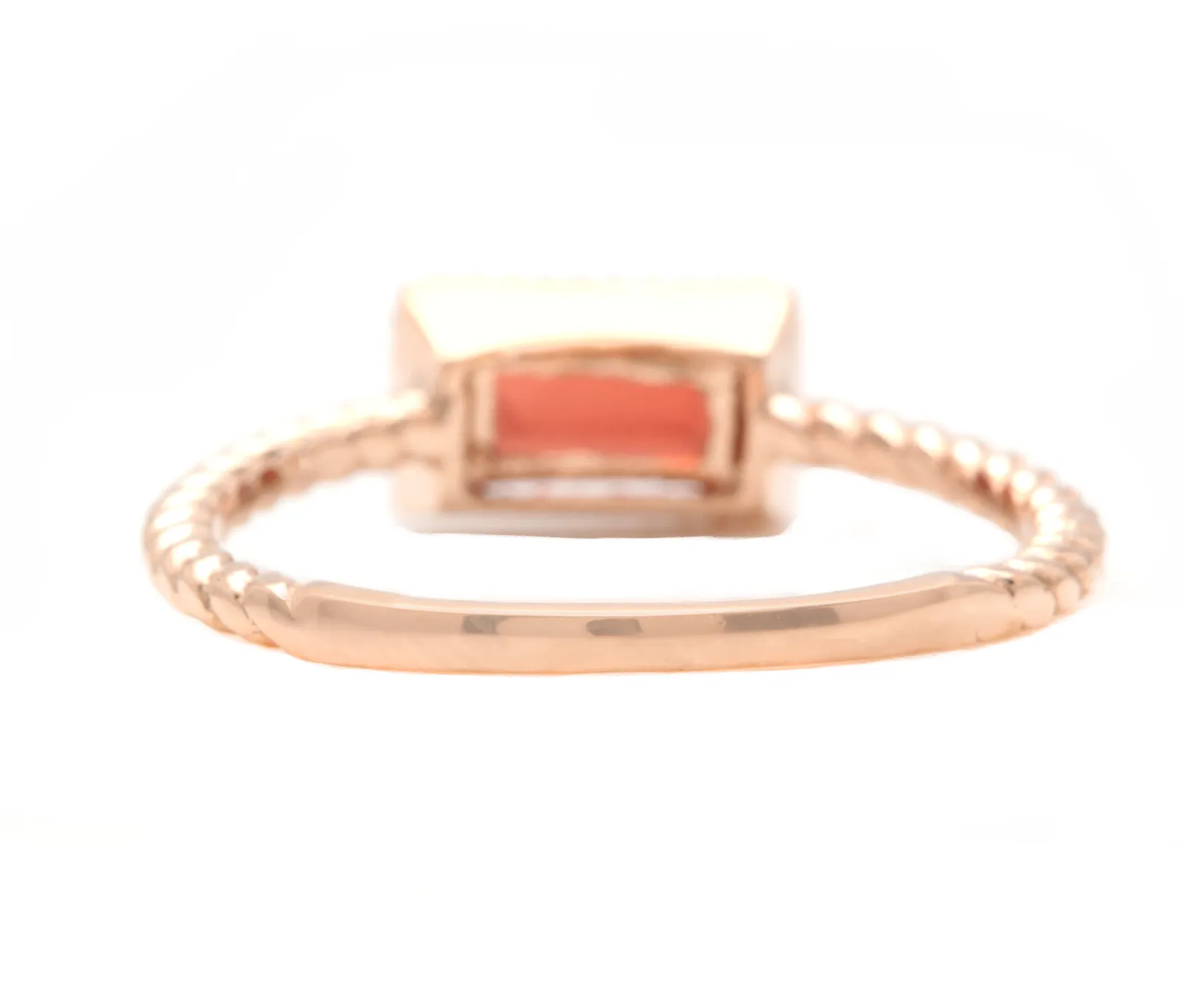 Exquisite Natural Garnet 14K Solid Rose Gold Ring
