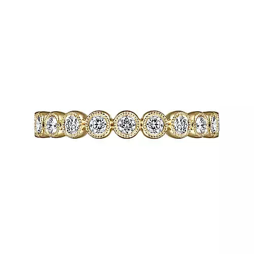Gabriel & Co | 14K Yellow Gold Diamond Stackable Ring