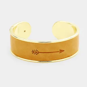 iLLASPARKZ Leather Engraved Arrow Cuff Bracelet