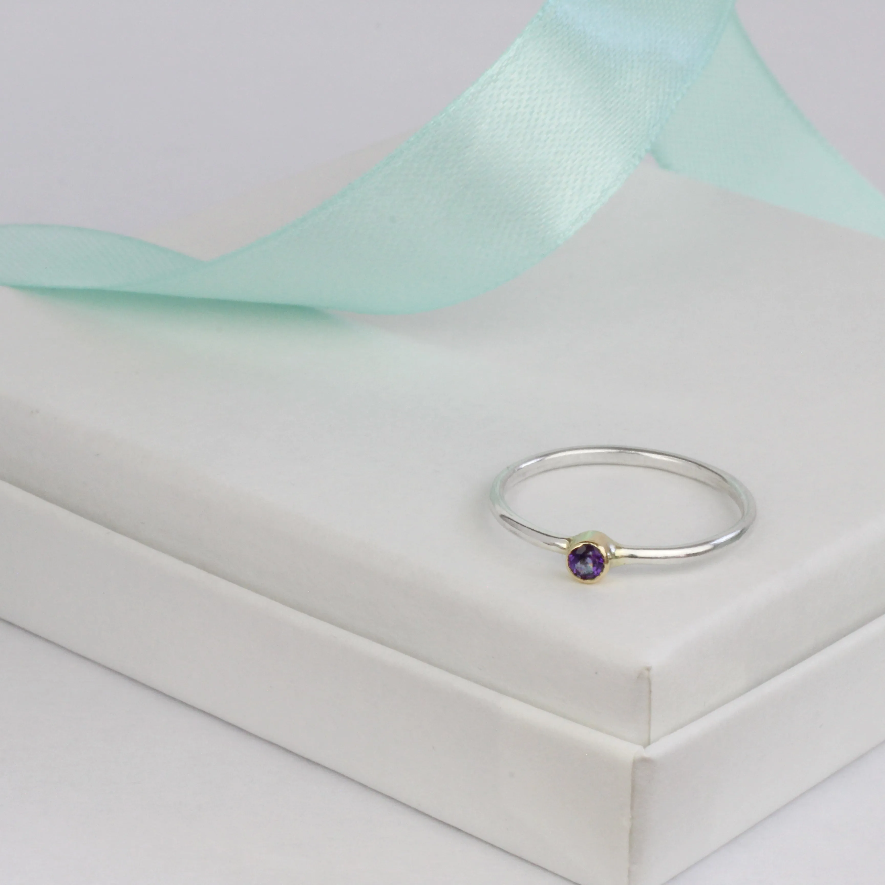 Jubilee Amethyst Stacking Ring