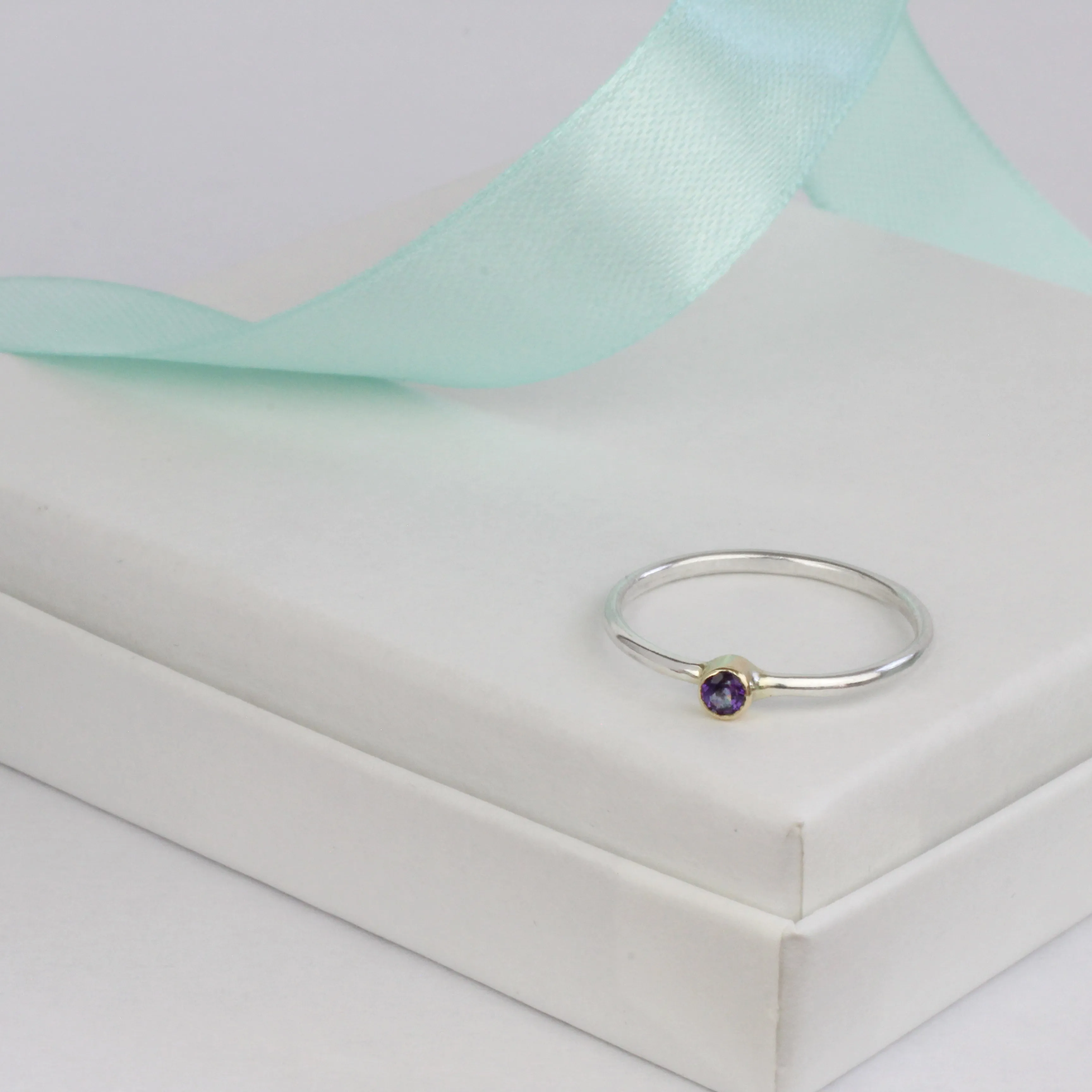 Jubilee Amethyst Stacking Ring