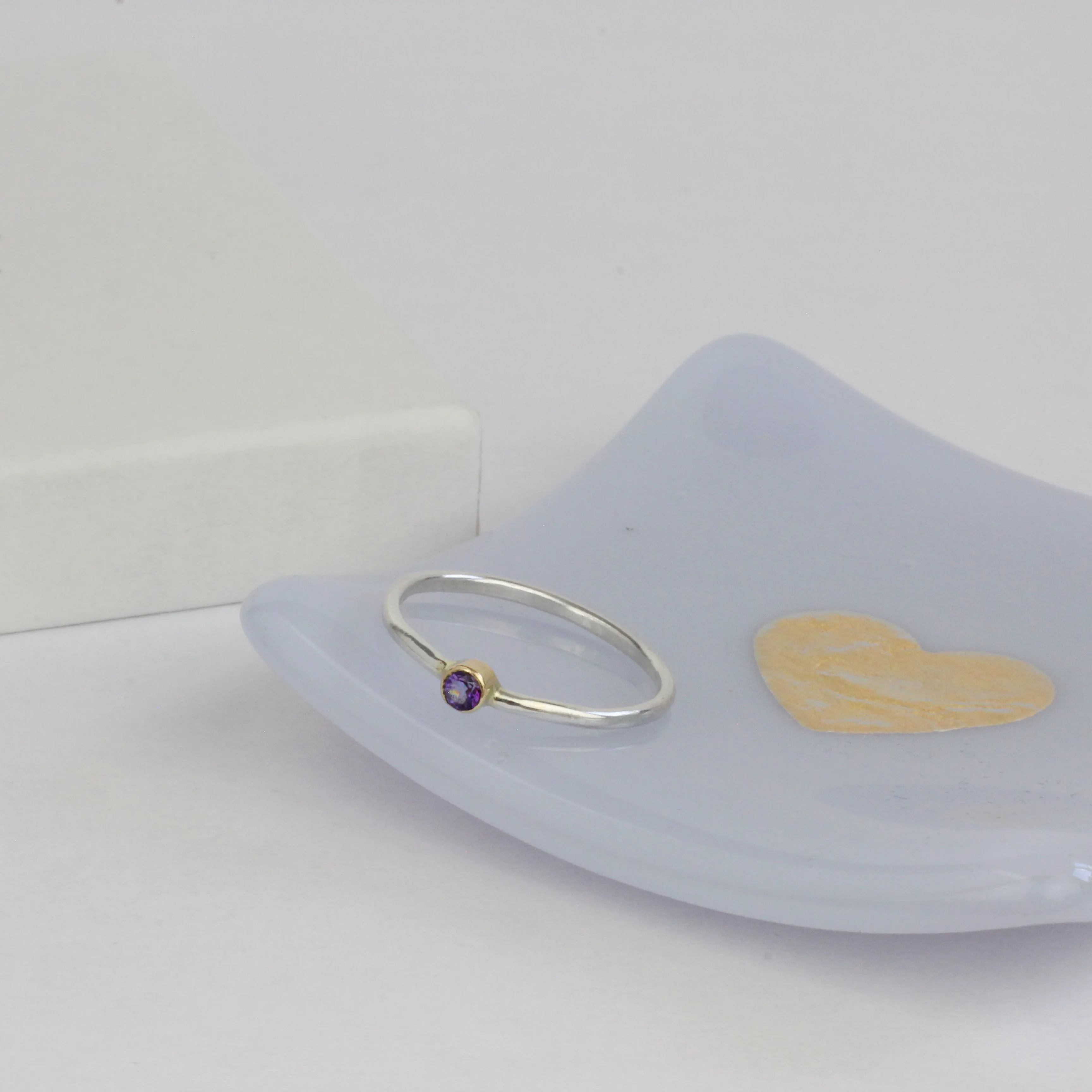 Jubilee Amethyst Stacking Ring