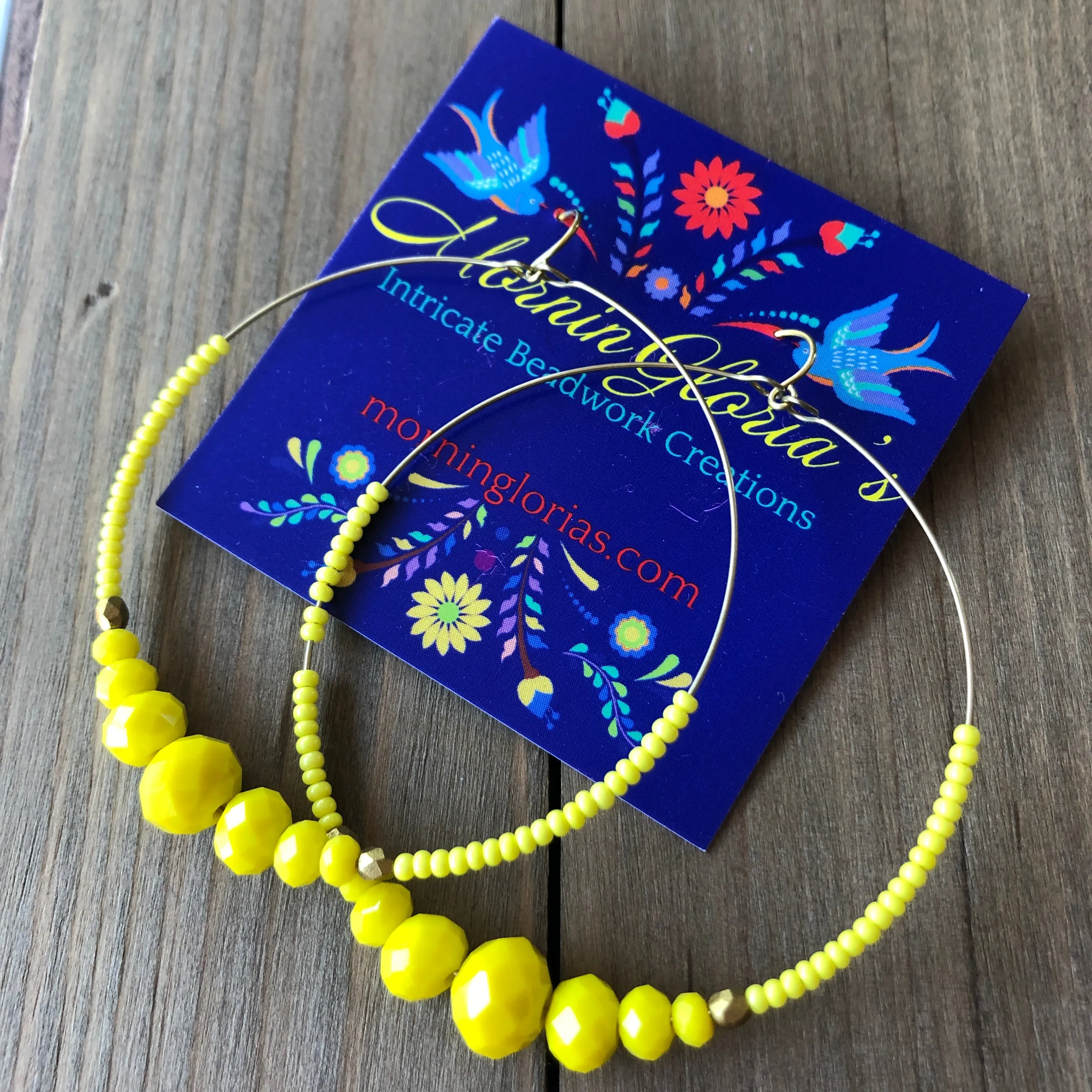 Large Crystal Hoop Earrings