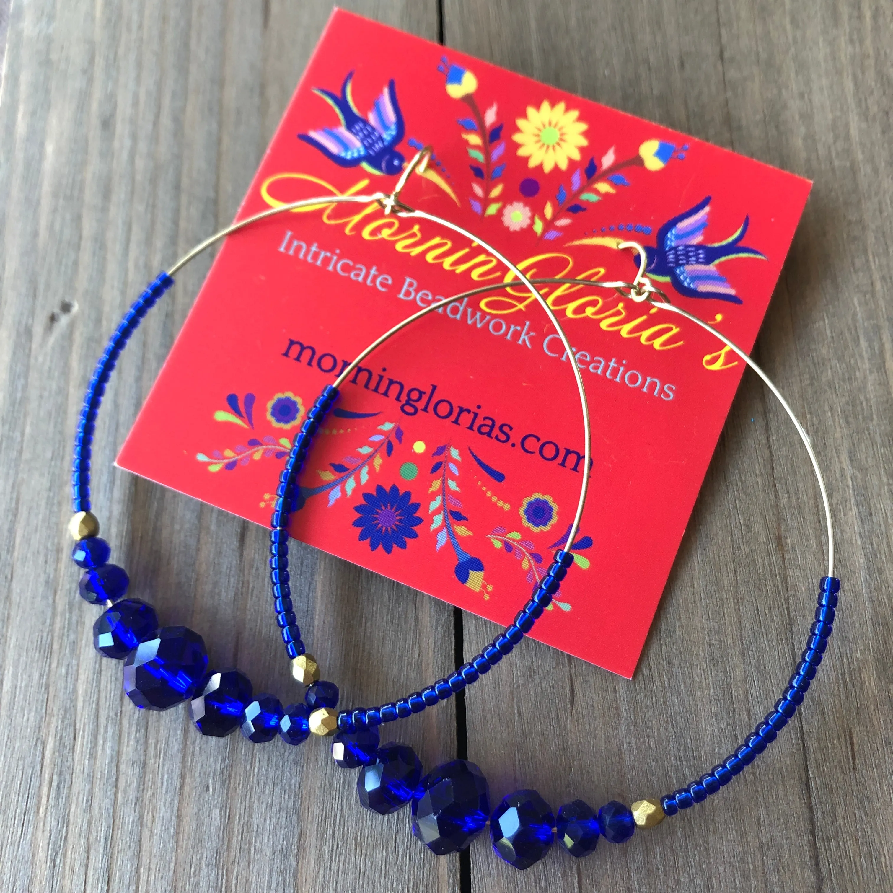 Large Crystal Hoop Earrings