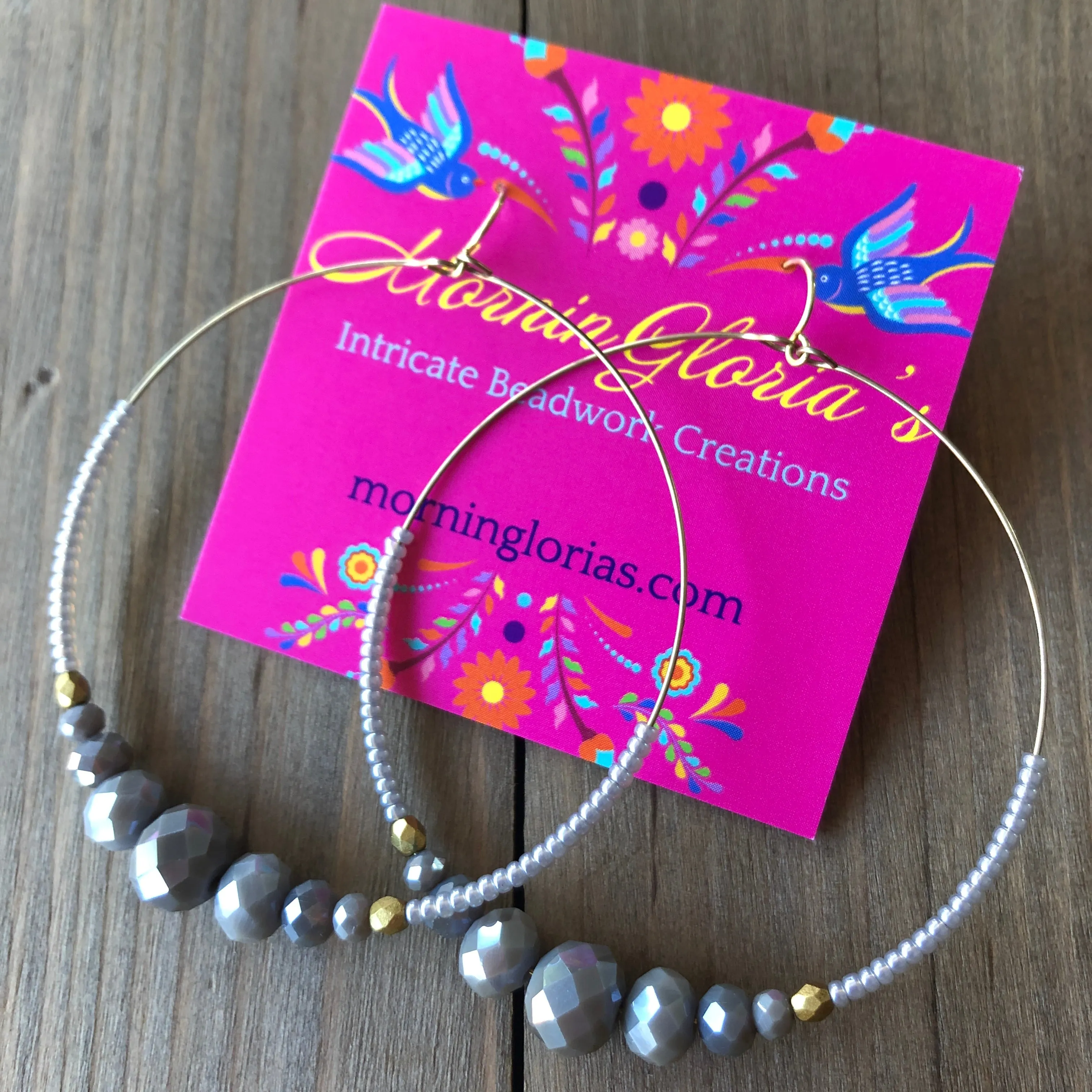 Large Crystal Hoop Earrings