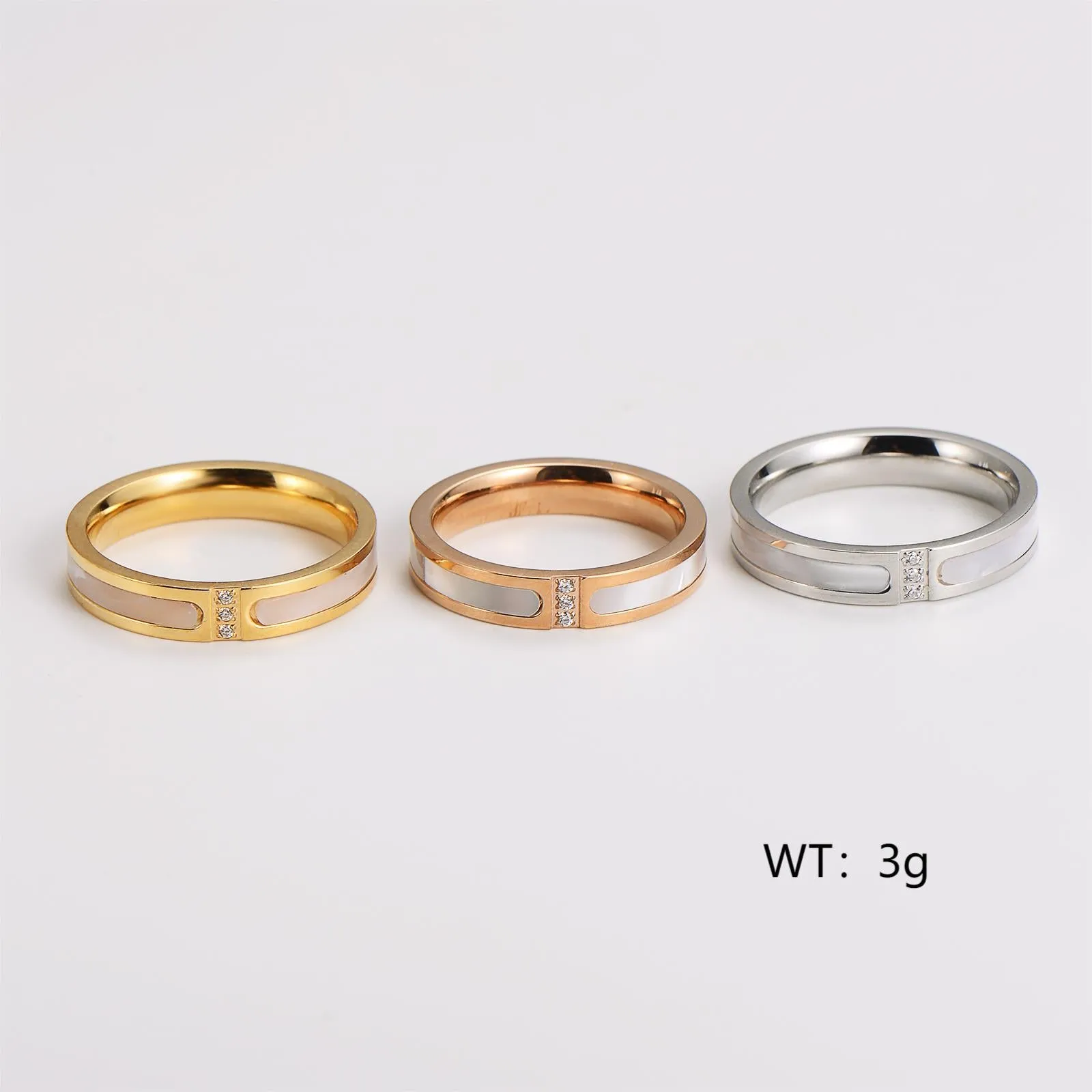 Minimalist Round U-Shape Stainless Steel Electroplating Rings