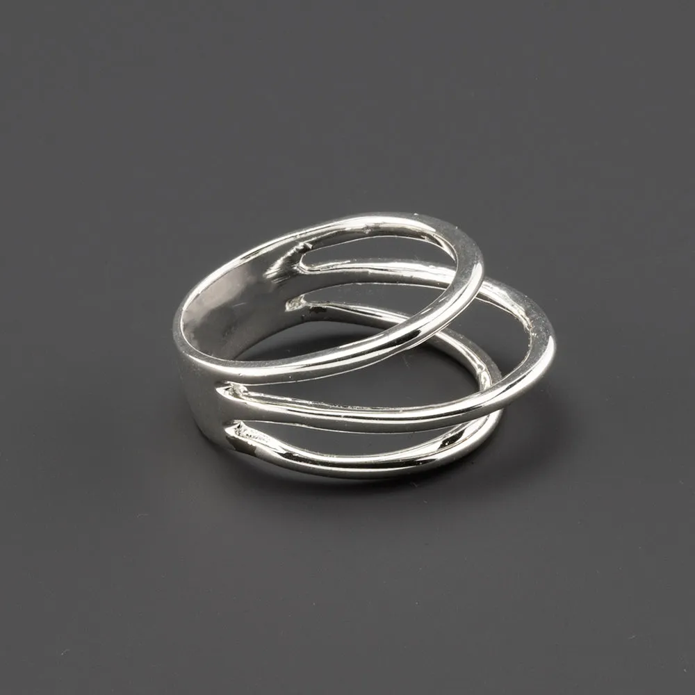 Minimalist Sterling Silver Three Band Ring