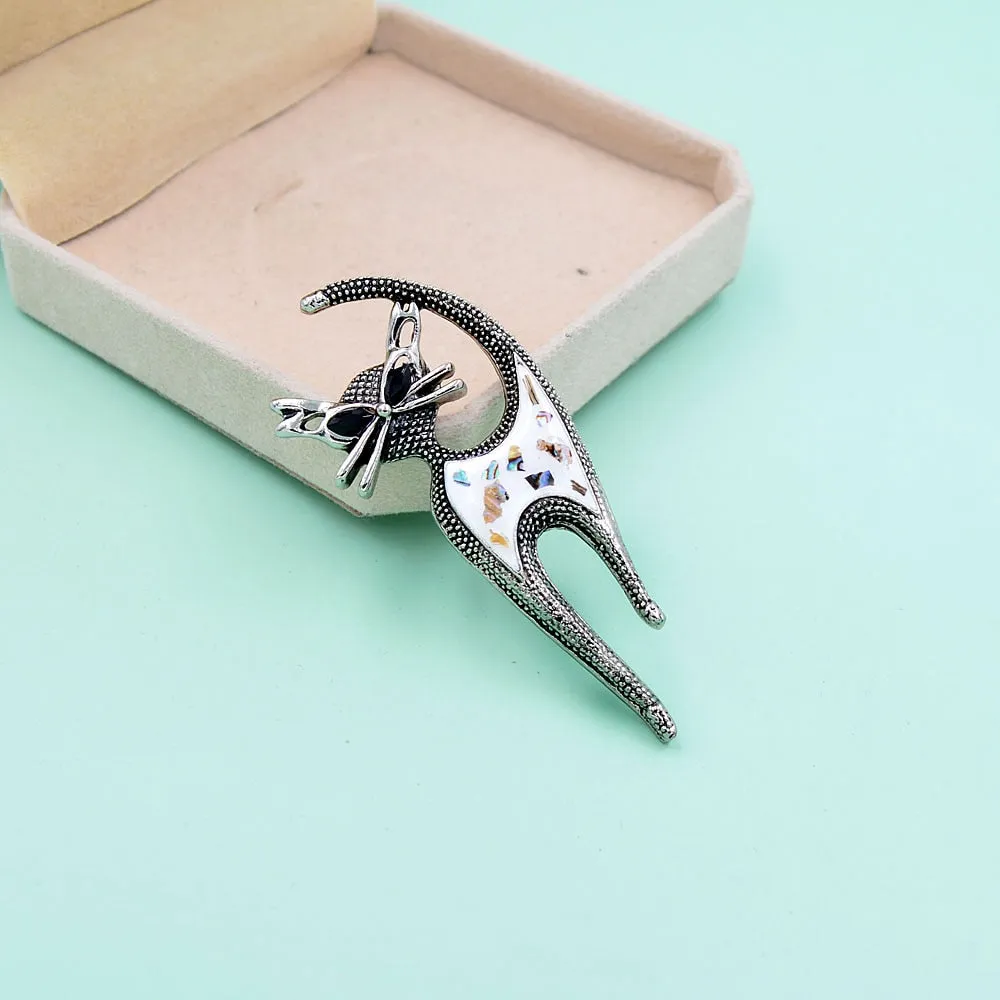 New Arrival Shell Material Vintage Cat Brooches For Women