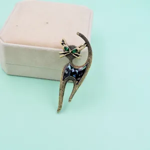 New Arrival Shell Material Vintage Cat Brooches For Women