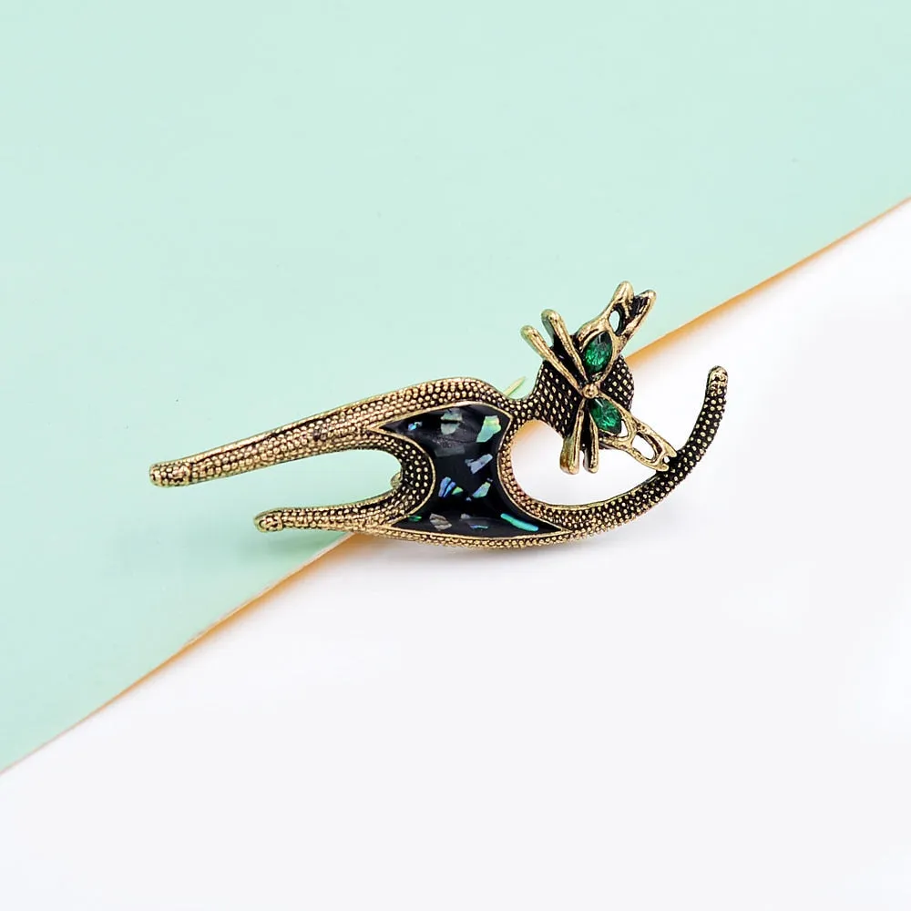 New Arrival Shell Material Vintage Cat Brooches For Women
