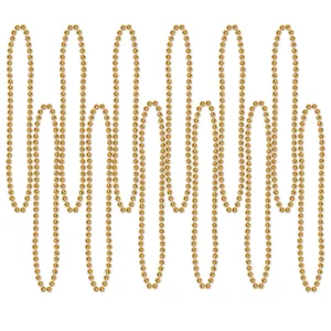 Party Bead Necklaces - Small Round gold (12 per Package)