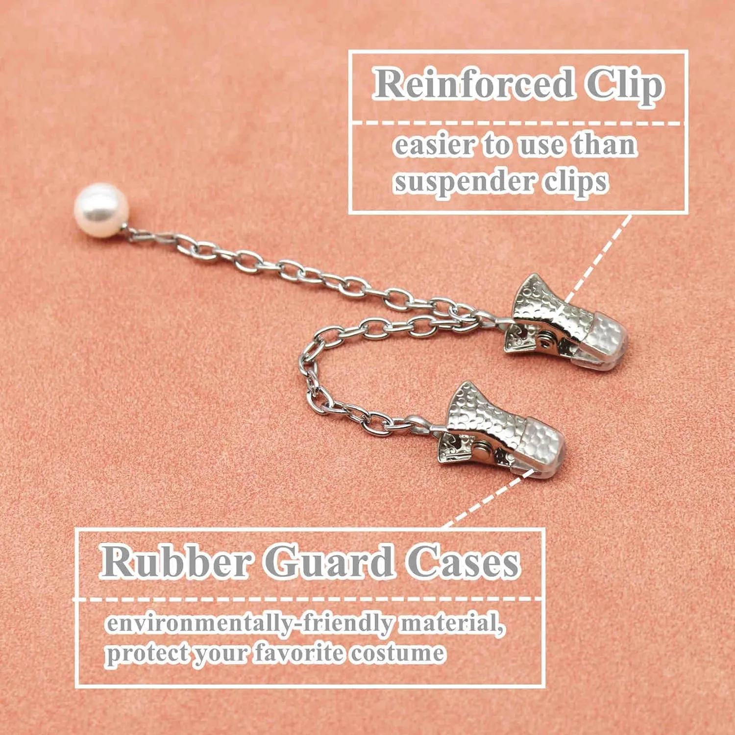 Pearl Chain Sweater Cardigan Clip Women Crystal Shawl Scarf Brooch Dress Clothes Cinch Clip Bell Cloak Cape Clasp