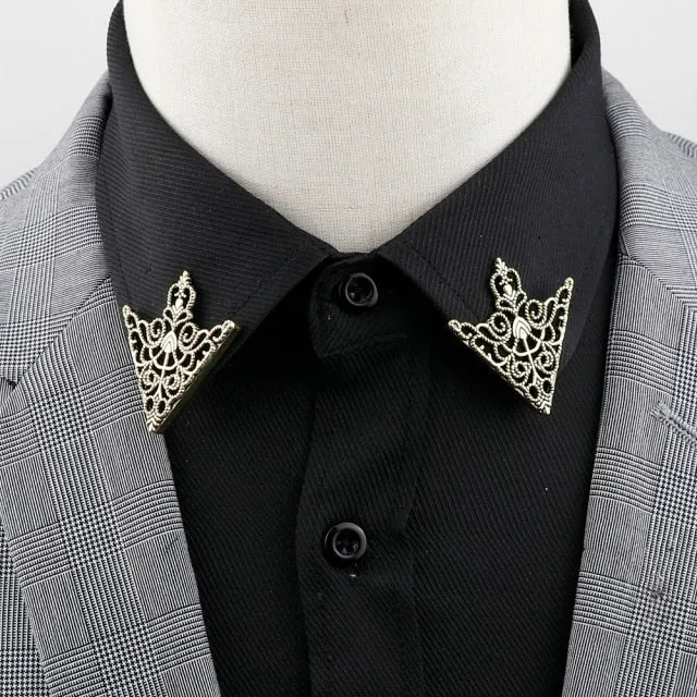 Retro Lapel Pin Brooch Vintage Fashion Tree Leaf Collar Pin