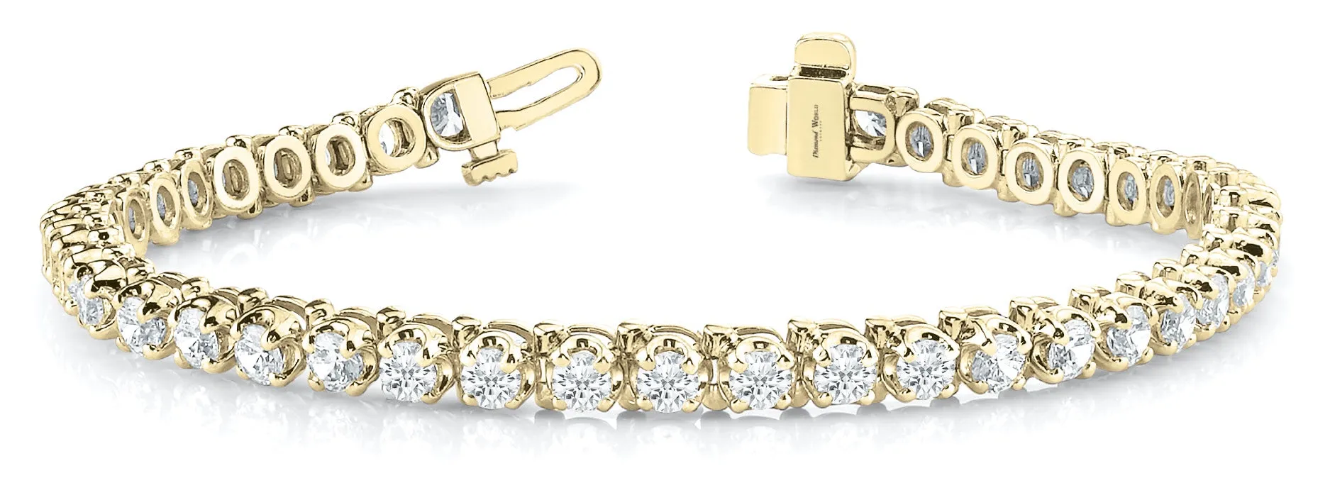 Round Chaton Classic set "Tennis" Diamonds Bracelet