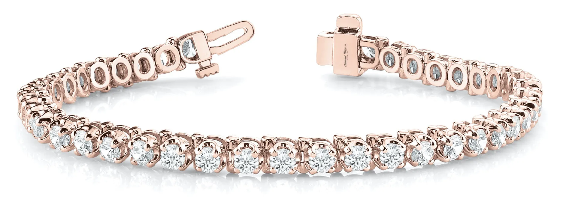 Round Chaton Classic set "Tennis" Diamonds Bracelet