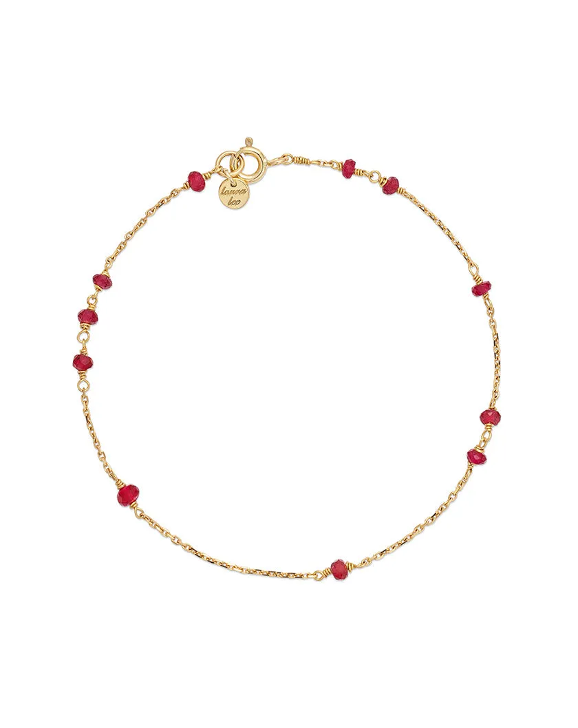 Scattered Spinel Sleeper Bracelet