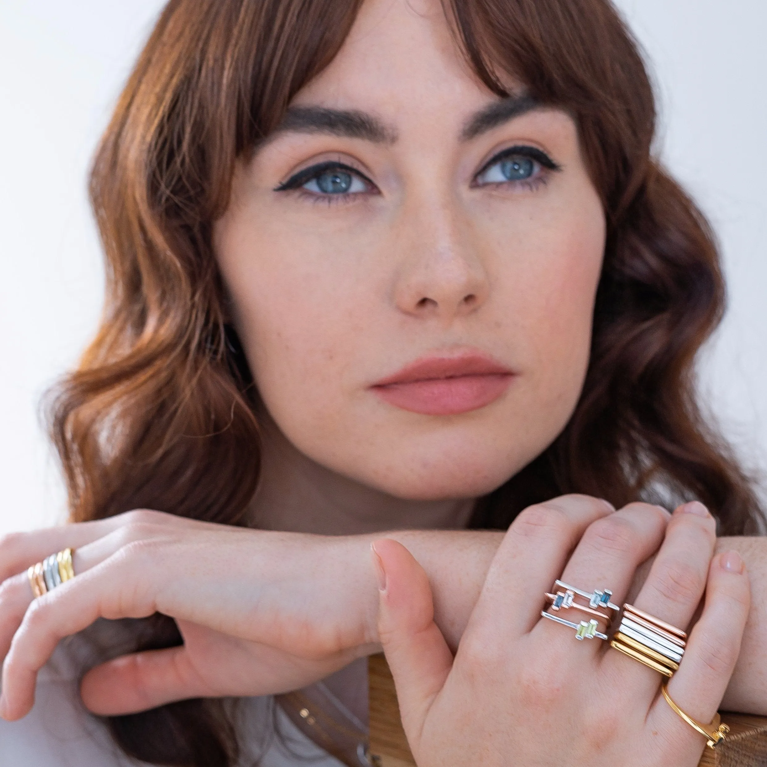Silver Ring Blue Topaz Anais