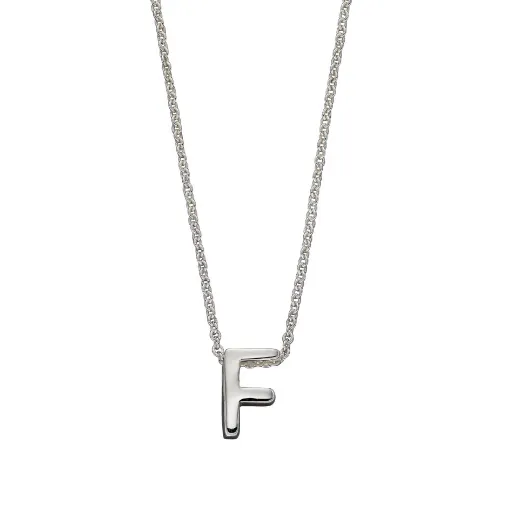 Simple Silver Initial Necklace (A-Z)