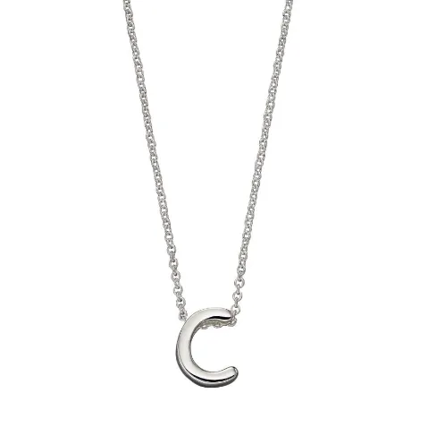 Simple Silver Initial Necklace (A-Z)