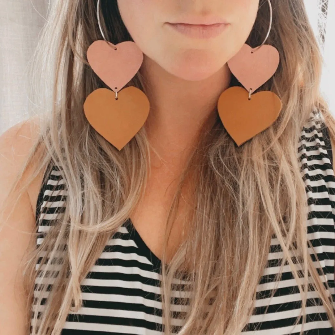 VE101 - Double Heart Earrings