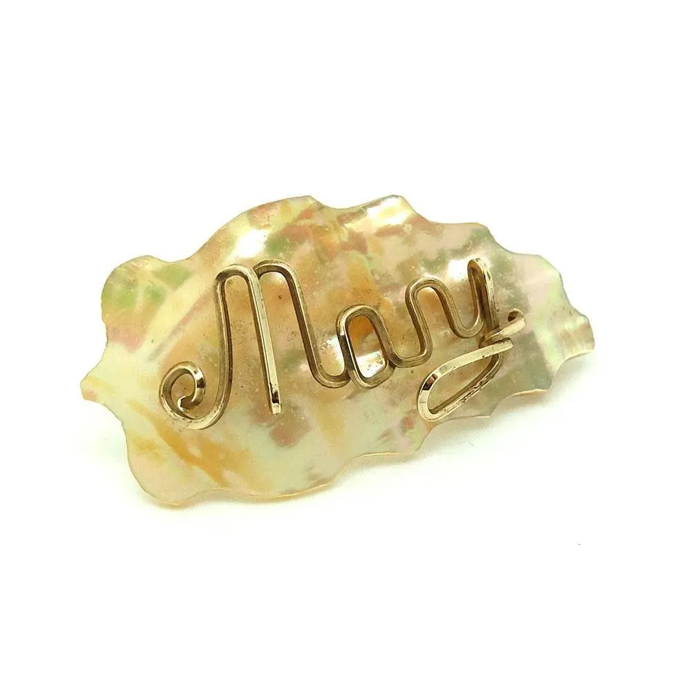 Vintage 1930s Mother of Pearl 'Mary' Brooch