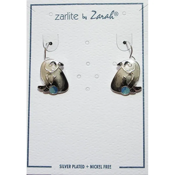 Zarah Zarlite Siamese Cat Pierced Earrings